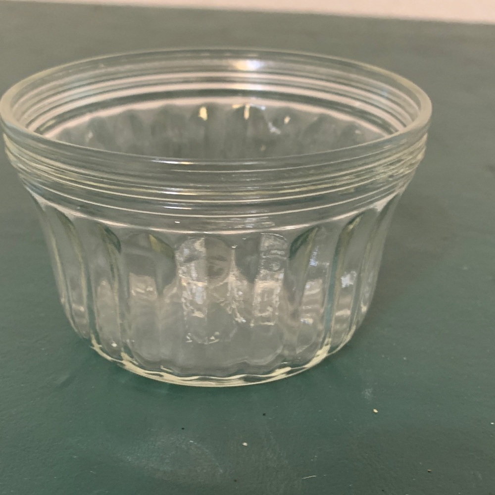 Clear Glass Ribbed Bowl possibly 1940-1950s